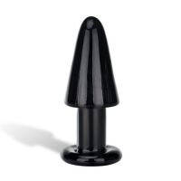   "Glass Intruder Black Glass Butt Plug" () (!) 