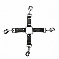 Крестовина - бондаж "Ouch! Pain - 4-way Leather Hogtie Cross Black"