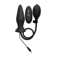   "Ouch! - Inflatable Vibrating Silicone Plug Black" ( , ) 