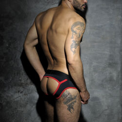 - "Stripe Fetish Briefs - Red" 