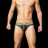 - "Backless Briefs Bond Street - Black/Yellow/White" 