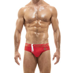 - "Glam Meander Briefs - Red" 