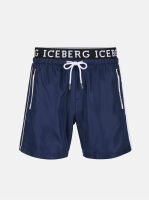- "New Branded Elastic Medium Boardshort - Navy" 