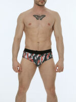 - "Swim #003 - Green/Red/Black" 