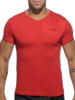  "Basic V-Neck T-Shirt - Red" 