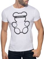  "Bear Round Neck T-Shirt - White" 