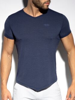  "Flame V-Neck T-Shirt - Navy" 