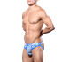 �����-����� "Almost Naked Fly Stripe Briefs Jock - Electric Blue/White Stripes" 