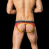 - "Backless Briefs Bond Street - Red/Yellow/Black" 
