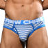- "Almost Naked Fly Stripe Briefs - Electric Blue/White Stripes" 