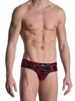 - "M2102 - Cheeky Briefs Black/Red" 
