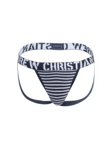 - "Almost Naked Prison Jock - Black/Grey" 