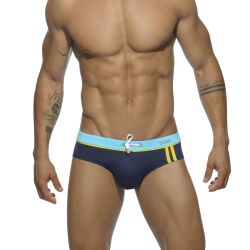 - "Sport Detail Binding Briefs - Navy" 