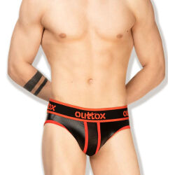 - "Regular Rear Briefs - Black/Red" 