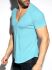  "Deep V-Neck T-Shirt - Sky Blue" 