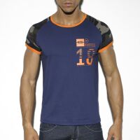  "Camo Rangla Sleeve T-Shirt - Navy" 