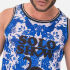 - "Beach Tanktop #015 - White/Blue" 