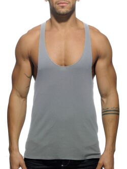 - "Tank Back Printed - Heather Grey" 