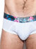- "Flowery Waistband Briefs - White" 