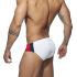 - "Stripes Basic Swim Briefs - White" 