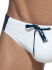 - "Stripes Basic Swim Briefs - White" 