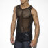 - "Long Mesh Tank Top - Black" 