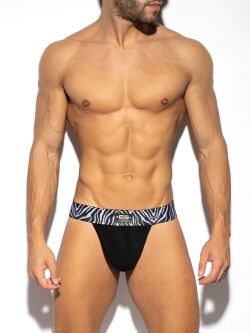 �����-������� "Zebra C-Through Thong - Black" 