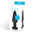   "Glass Intruder Black Glass Butt Plug" () (!) 