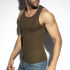 - "Recycled Rib Sports Tank Top - Khaki" 