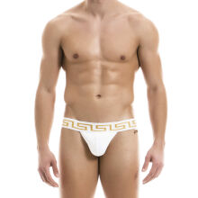 - "Meander Tanga Briefs - White" 