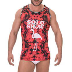 - "Beach Tanktop #015 - Red/Black" 