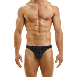 - "Pied De Poule Low Cut Briefs - Black" 