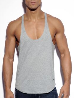 - "Fitness Plain Tank Top - Heather Grey" 