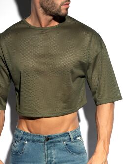 �������� / ����-��� "Oversize Crop Top - Khaki" 