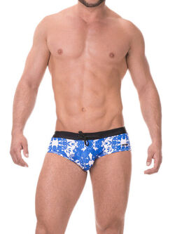 - "Swim #004 - White/Blue" 