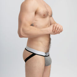 �����-����� "Microfiber Jockstraps with Silky Band - Grey" 