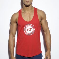 �����-���������� "Fitness Badge Plain Tank Top - Red" 