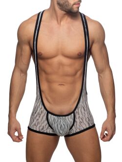 ���� ������� "Tiger Print Bottomless Singlet Heather Grey" 