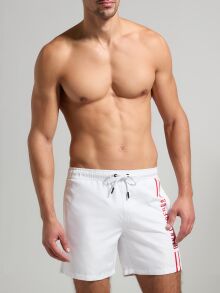 ������-����� "Striped Medium Boardshort - White" 