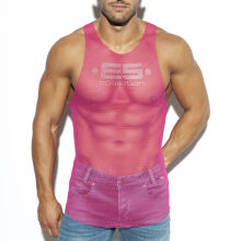 - "Mesh Broad Tank Top - Fuchsia" 