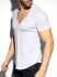  "Deep V-Neck T-Shirt - White" 