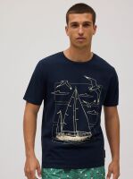  "90509 T-Shirt with Boat Printed Marino" 