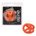   /   "Alpha Liquid Silicone Tri-Ring Orange" 