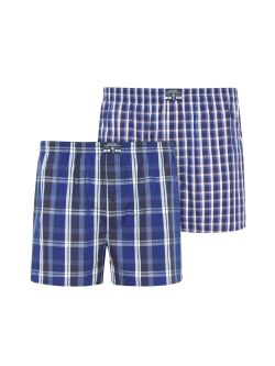 - "314300 Boxer Woven 2 Pack - Navy Check" ( 2 .) (. !) 