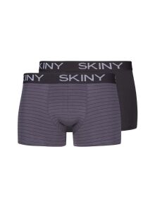 - "Cotton Stretch Trunks 2 Pack - Anthracite/Black" ( 2 .) 