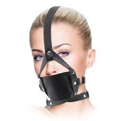 - "Ouch! - Leather Mouth Gag Black" 