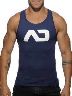 - "Basic AD Tank Top - Navy" 