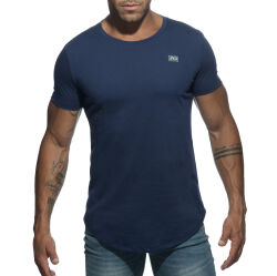  "Basic U-Neck T-Shirt - Navy" 