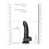 - "RealRock 6' Curved Realistic Dildo with Balls - Black" 