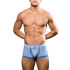 - "Almost Naked Fly Stripe Boxer - Electric Blue/White Stripes" 